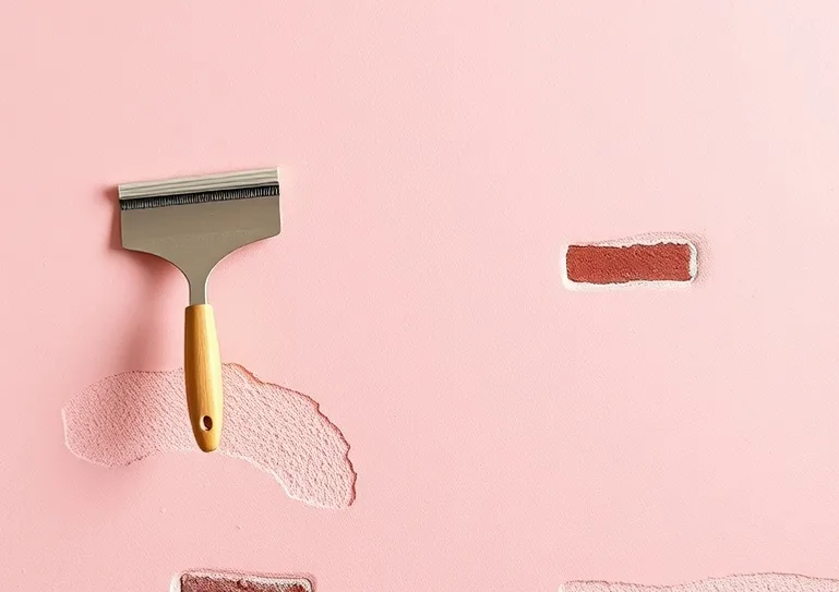 Application d'un enduit décoratif à la lisseuse sur un mur